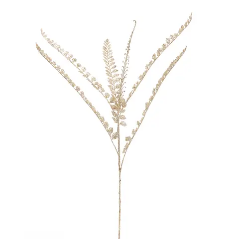 WeRChristmas Gold Fern Leaf Style Christmas Tree Spray, 84 cm