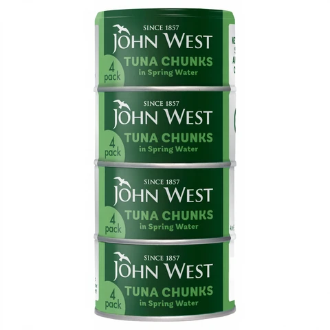 John West Tuna Chunks In Springwater 4 x 125g