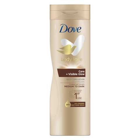 Dove Visible Glow Self Tan Lotion Medium To Dark 400ml