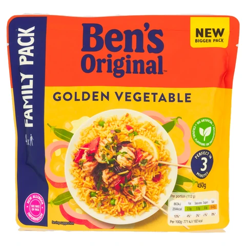 Ben's Original Golden Vegetable Microwave Rice 450 g