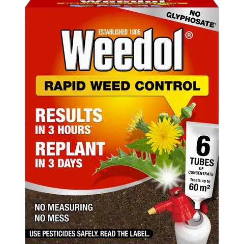 WEEDOL Rapid Weedkiller 6 Concentrate Tubes