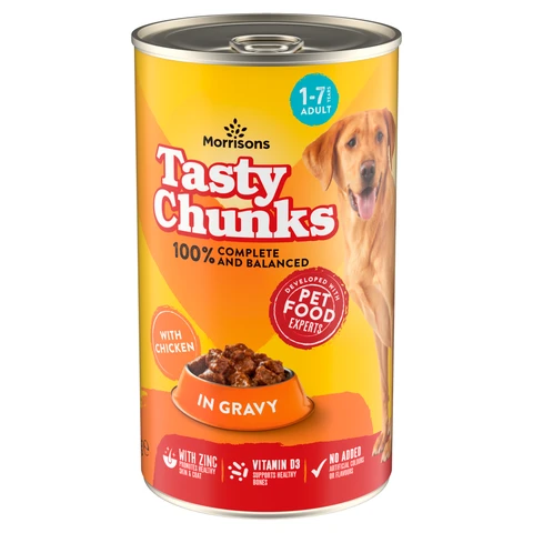 Morrisons Tasty Chunks in Gravy with Chicken Adult 1-7 Years 1.2kg