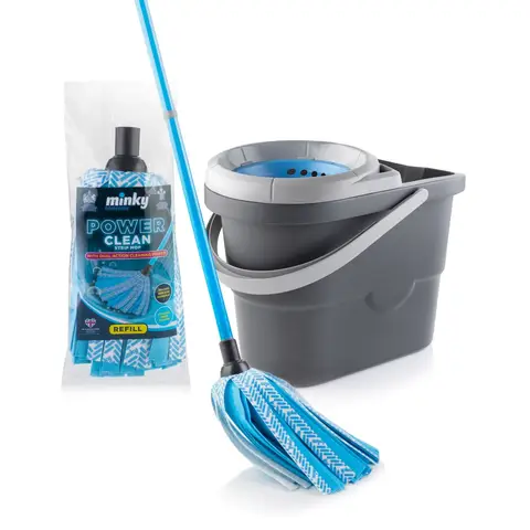 Minky 3-in-1 Power Clean Mop & Vortex Bucket