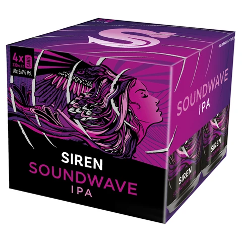 Siren Soundwave Ipa 4 X 330ml (Abv 5.6%)
