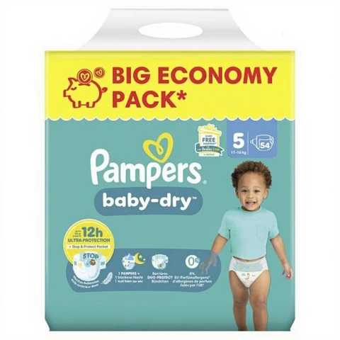 Pampers Baby Dry Size 5 Junior 11-16 kg Big Pack 54 Pcs