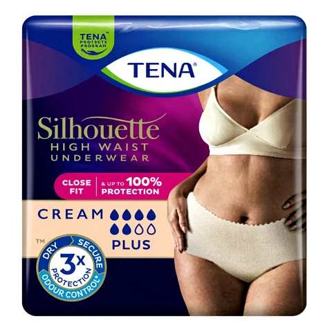Tena Silhouette Incontinence Pants Cream L 8 Pack