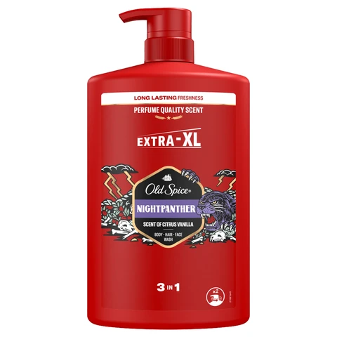 Old Spice Night Panther 3-in-1 Wash Shower Gel & Shampoo 1000ml