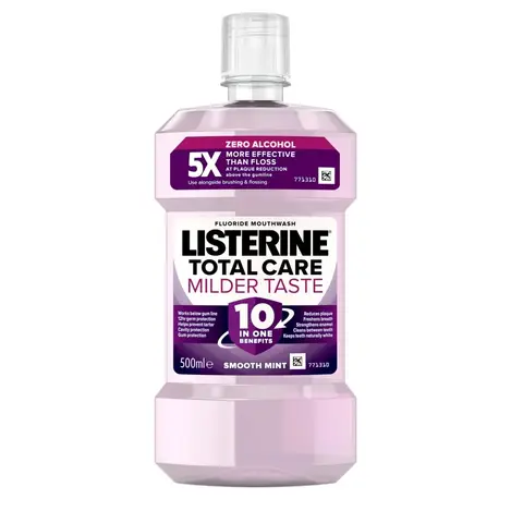 Listerine Total Care Milder Taste Zero Alcohol Mouthwash 500ml
