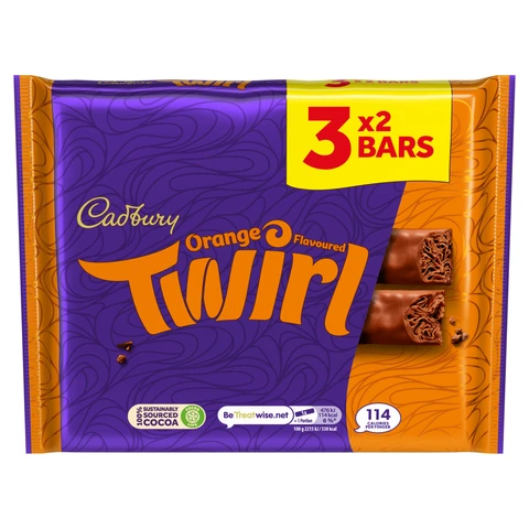 Cadbury Twirl Orange 3 Pack 129g