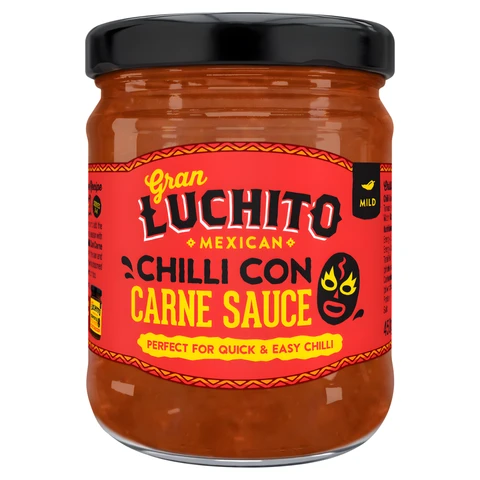 Gran Luchito Glass Jar Chilli Con Carne Sauce 450g