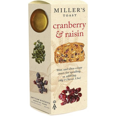 Miller's Gluten Free Cranberry & Raisin Toast 100g