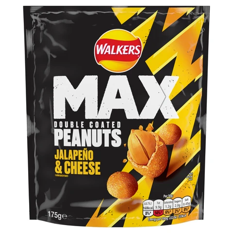 Walkers Max Strong Nuts Jalapeno & Cheese 175g