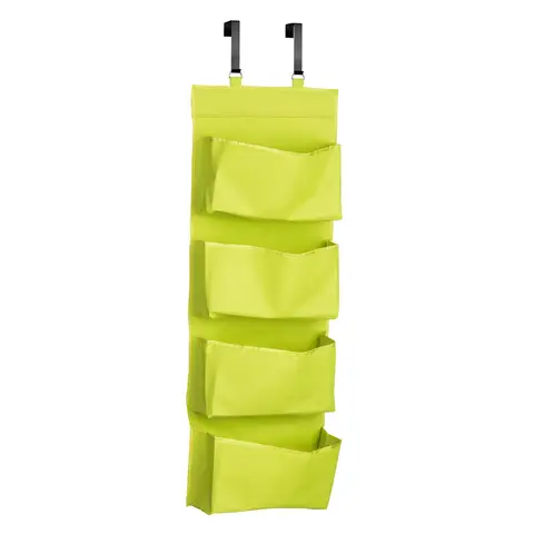 Essentials by Premier Over Door Lime Green Hanging Organiser
