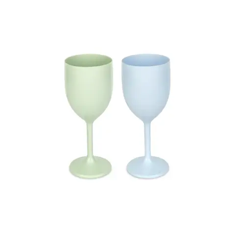 Caroline Reusable Wine Glass - Green Or Blue