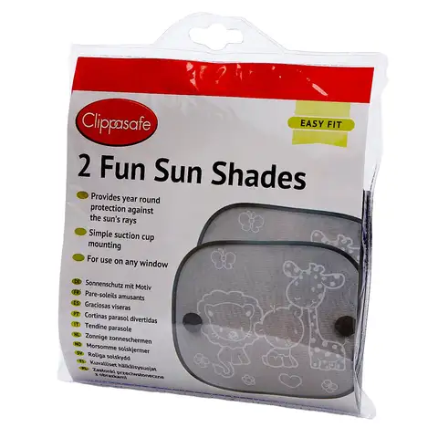 Fun Sun Screens Safari Black & White 2 Pack