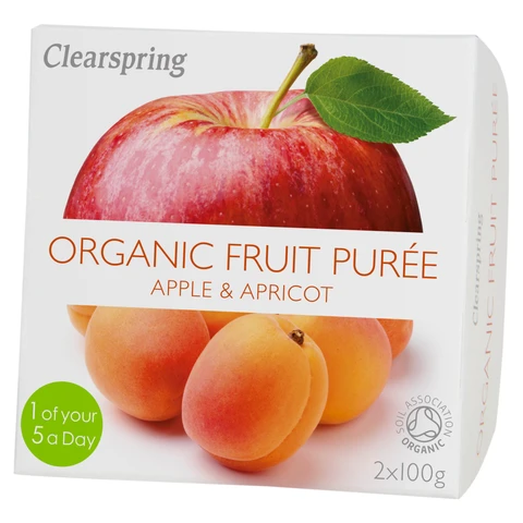 Clearspring Apple & Apricot Puree Organic 2 x 100g