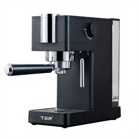 TER Espresso-Kaffeemaschine mit 15 bar, integrierter Milchaufschäumung, Schnellaufheizung