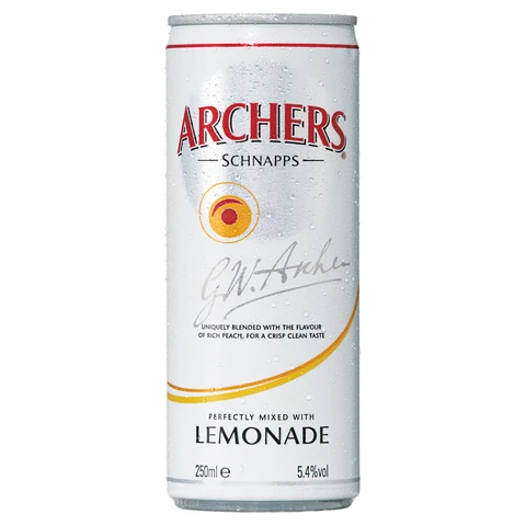 Archers & Lemonade Ready-to-Drink Cocktail 250ml (ABV 5.4%)