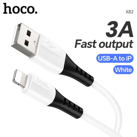 HOCO X82 USB-A to Lightning Charging Cable - 1M - White