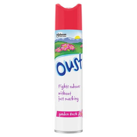 Oust Odour Eliminator Aerosol Air Freshener Spray, Garden Fresh, 300ml
