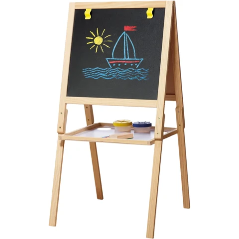 Casdon 2 in 1 Blackboard & Whiteboard Wooden Easel