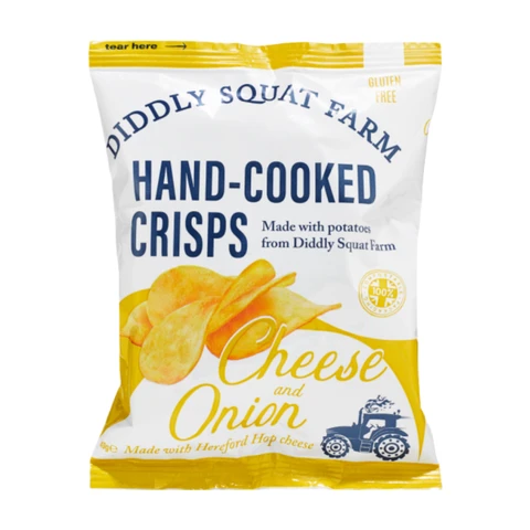 Diddly Squat Cheese & Onion Crisps 40g