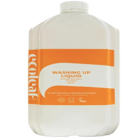 Ecoleaf by Suma Washing Up Liquid, Orange Blossom, 5l