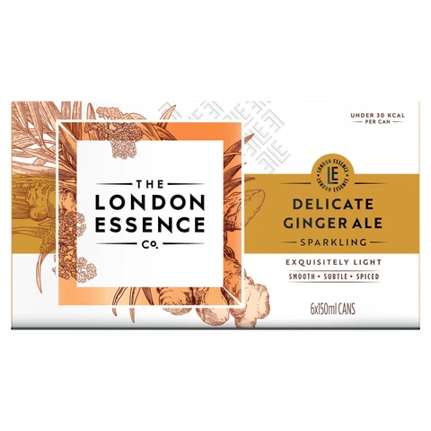 The London Essence Co. Delicate London Ginger Ale 6 X 150ml 