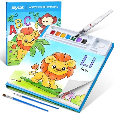 JoyCat Animal & Alphabet Series Paint with Water Colouring Book