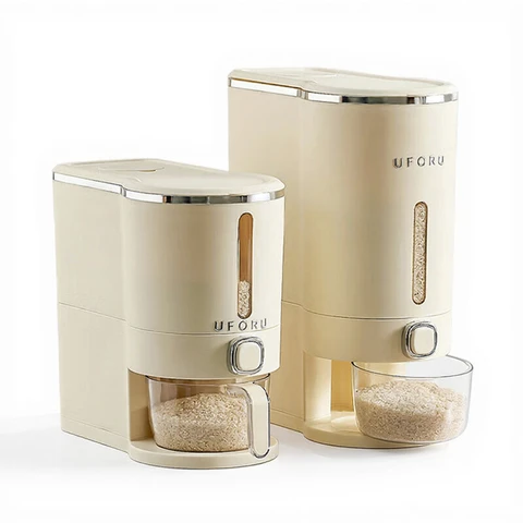 Sealed Rice Bucket Kitchen Storage Moisture Proof Dispenser With Cup Grain 5kg 5 kg