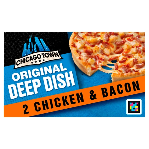 Chicago Town Fully Loaded Deep Dish 2 Chicken & Bacon Club 312g