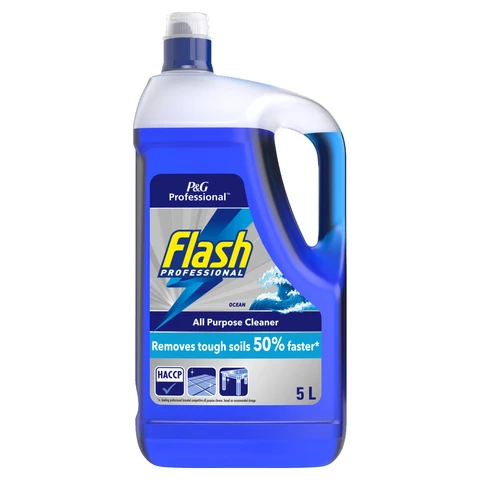 Flash Professional All Purpose Cleaner, 5L, Ocean, Removes Tough Soils 50% Faster
