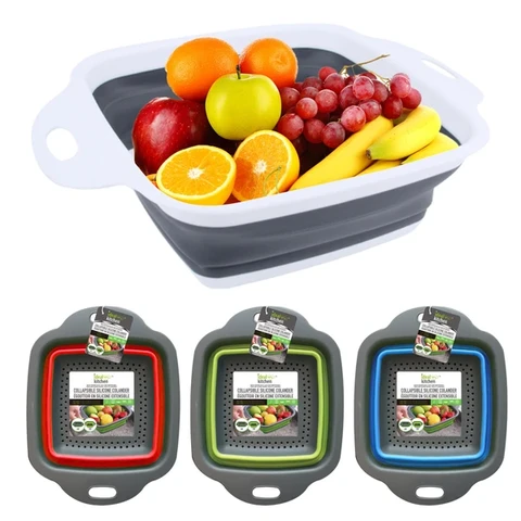 Ideal Kitchen Collapsible Silicone Colander Square