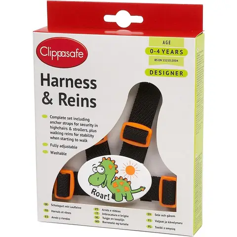 Clippasafe Harness & Reins Little Dinosaur Suitable For 0-4 Years 1 Pack