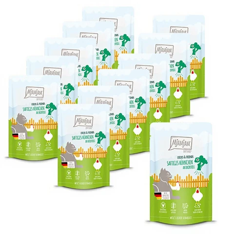 MjAMjAM - Quetschie - Chicks & Friends Succulent chicken with broccoli 125g*12