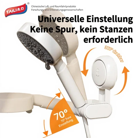 TAILI Verstellbarer Duschkopfhalter mit Saugnapf (Einzelstück)