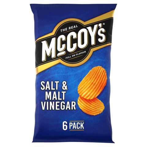 McCoys Ridge Cut Salt & Malt Vinegar 6x25g