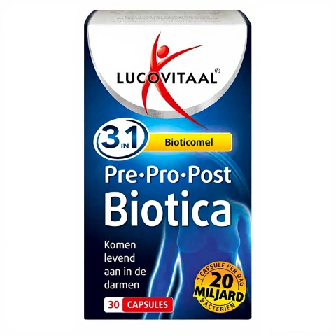 Lucovitaal 3-in-1 Biotics Probiotica Capsules Darmgezondheid & Balans 30 capsules