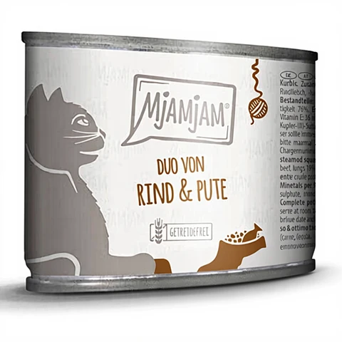 MjAMjAM - DUO of tender beef & good turkey with steamed pumpkin 200g*6