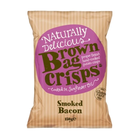 Brown Bag Crisps Smoked Bacon Crisps 150g