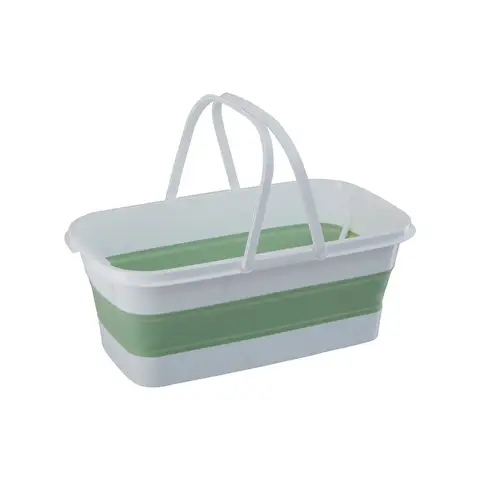 Maison by Premier Collapsible Laundry Basket in Green and White