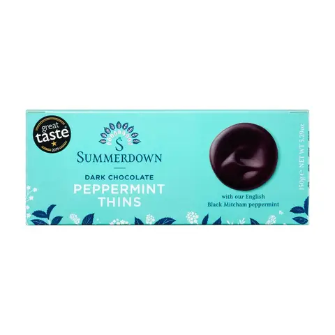 Summerdown Chocolate Peppermint Thins 150g