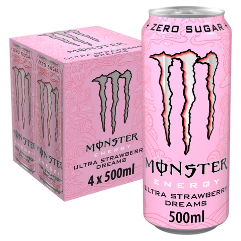 Monster Strawberry Dreams 4 X 500ml