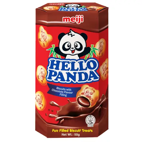 Meiji Hello Panda Biscuits with Chocolate Filling 50g