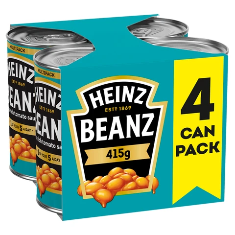 Heinz Baked Beans in Tomato Sauce 4x415g