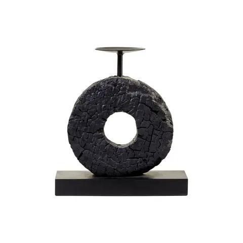 Fifty Five South Candle Holder Fidel Charred Black Small