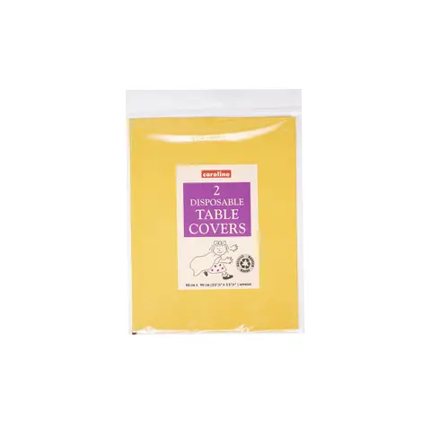 Caroline Tablecloth Paper Disposable Square Dark Yellow 90x90cm 2pcs