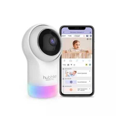 Hubble Pal Glow Smart Cam Baby Monitor White