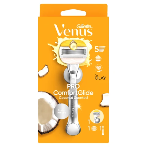 Gillette Venus Pro ComfortGlide Coconut Scented Women’s Razor, 1 Refill