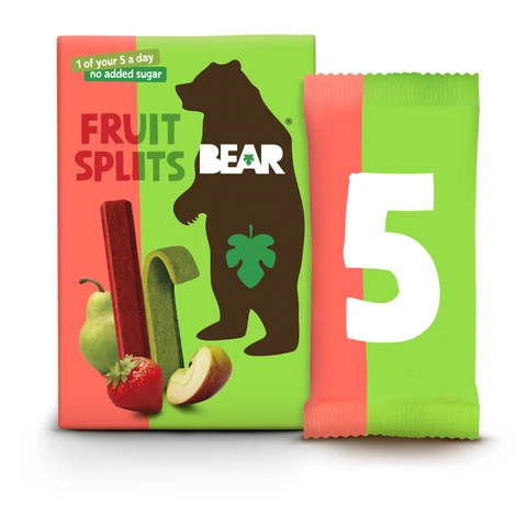 Bear Fruit Splits Strawberry & Apple 5 X 20g
